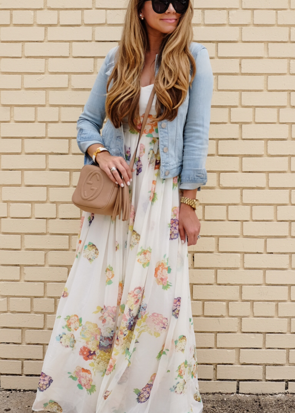 jean jacket with summer dress