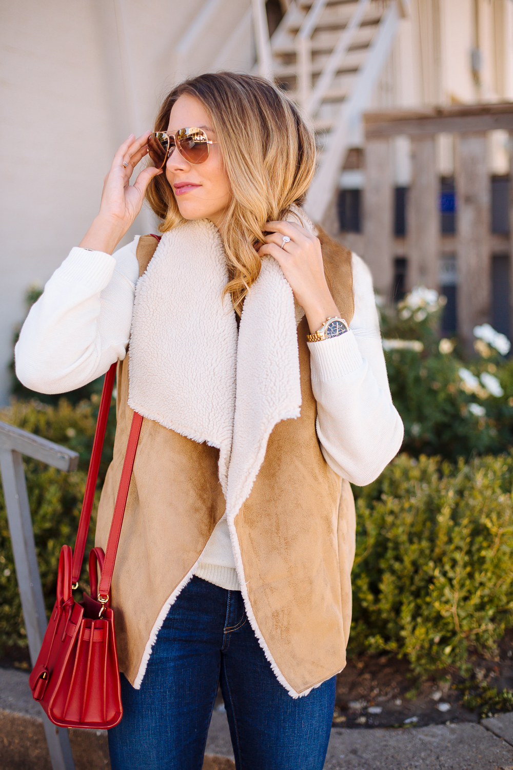 Styling a Faux Shearling Vest — Crazy Blonde Life