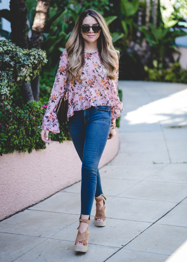 Floral Blouse with Ruffles | The Teacher Diva: a Dallas Fashion Blog ...