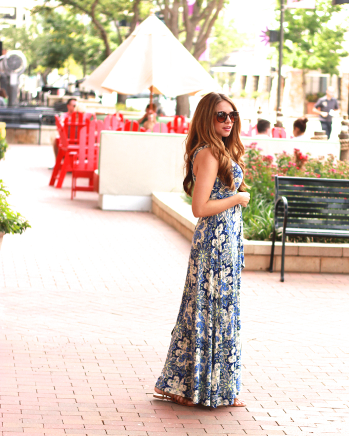 Blue Maxi Dress | The Teacher Diva: a Dallas Fashion Blog featuring ...