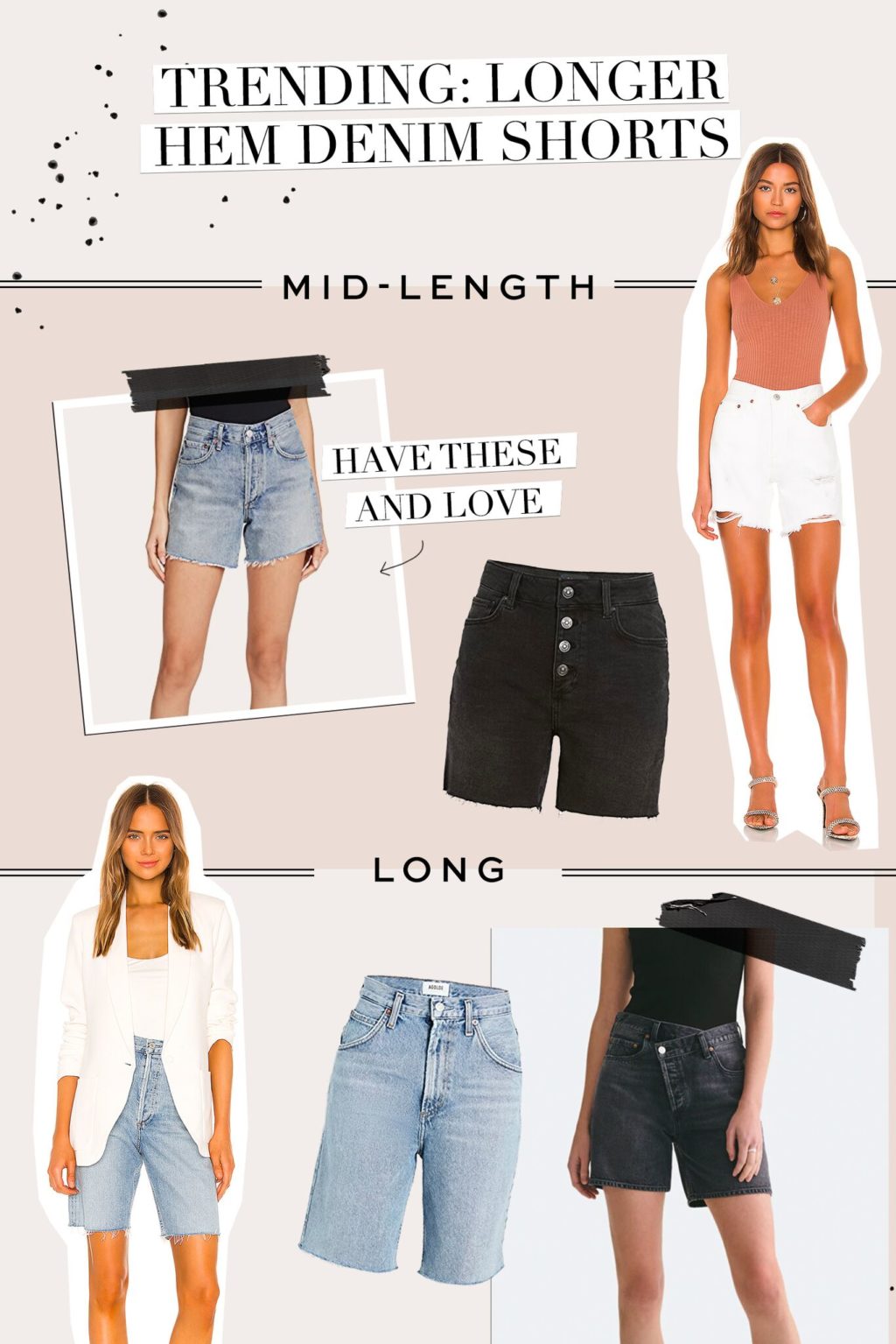 Trending: Longer Hem Denim Shorts