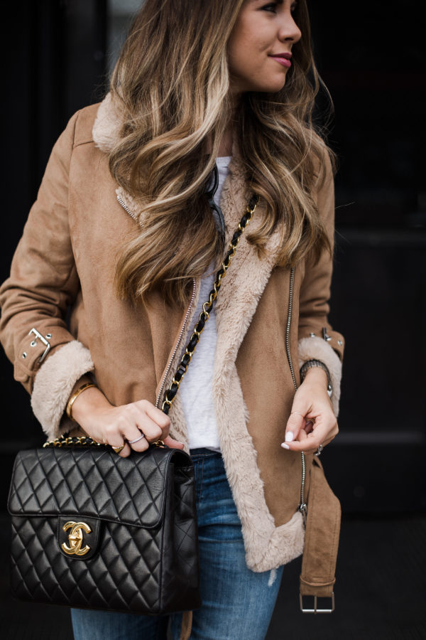 Faux Shearling Biker Jacket | The Teacher Diva: a Dallas Fashion Blog ...