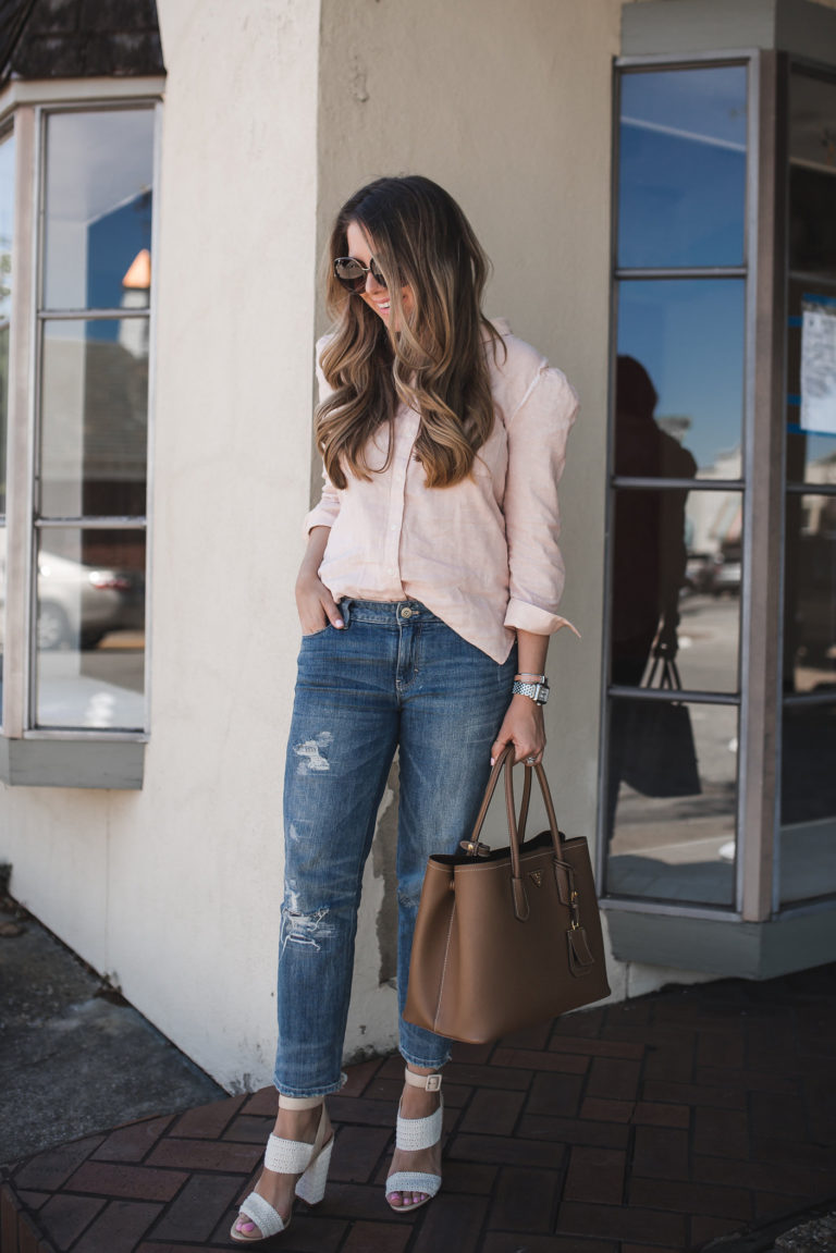 Pink Button Down Top The Teacher Diva A Dallas Fashion Blog Featuring Beauty And Lifestyle 3517