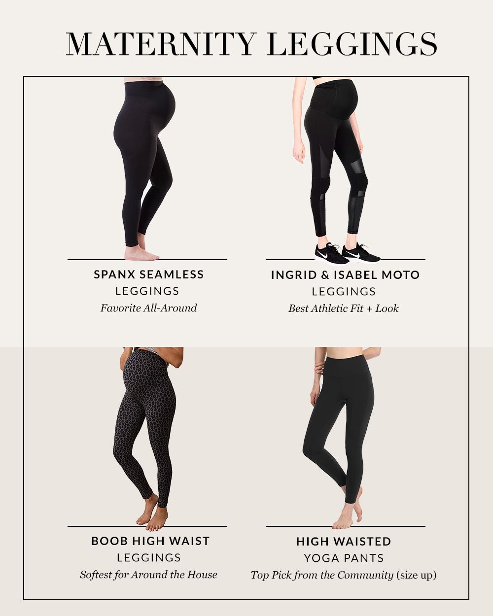 Moto Leggings Size Chart – Preggo Leggings