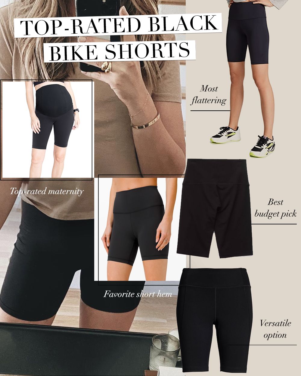 best black biker shorts