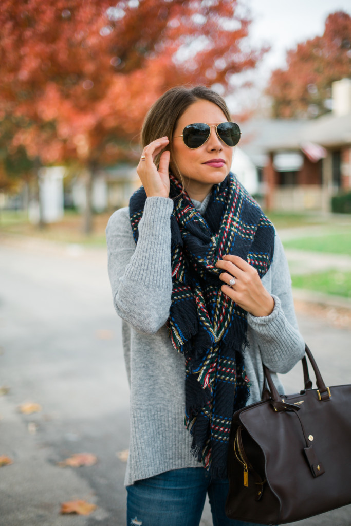 Blue Check Scarf | The Teacher Diva: a Dallas Fashion Blog featuring Beauty  & Lifestyle